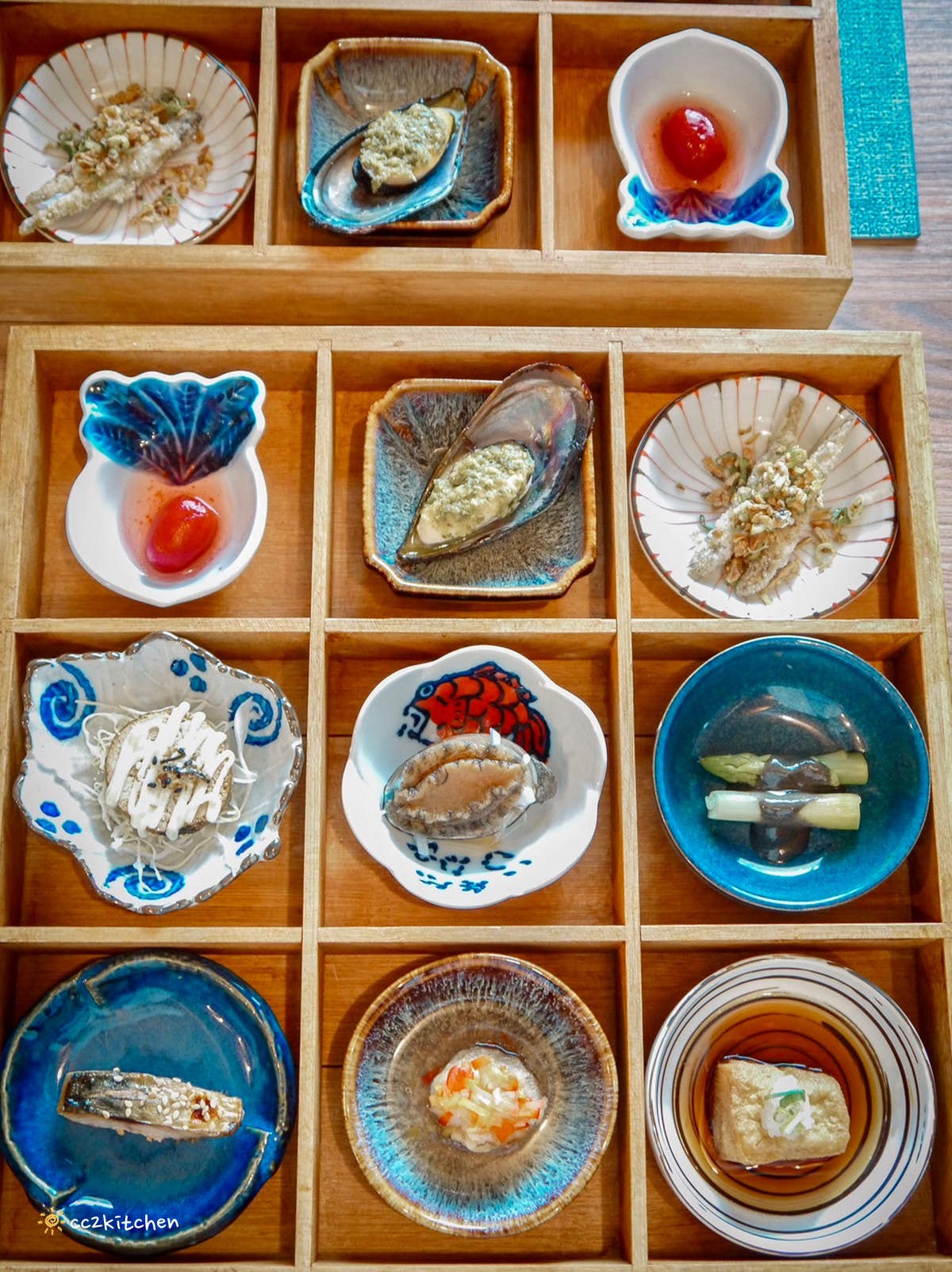 台東平價無菜單料理「長光食作」，海味九宮格吸睛又有創意！預約制單人套餐千元有找～台式料理結合西式手法，道道好吃不踩雷。