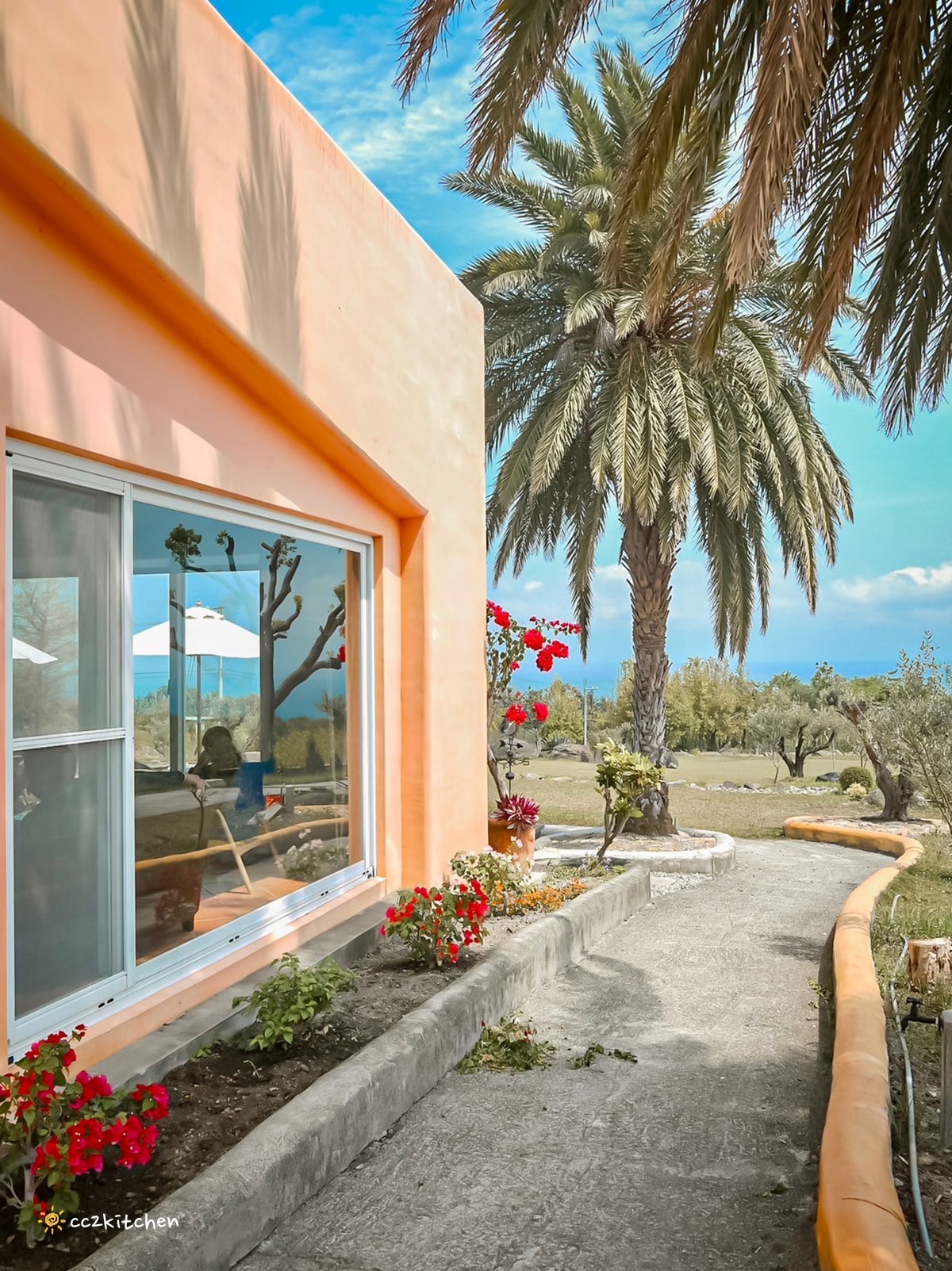 台東海景咖啡「沙伯迪澳橄欖莊園SOBDEALL」，都蘭山下的秘境咖啡，依山傍海坐擁蔚藍海景與蒼鬱山景。